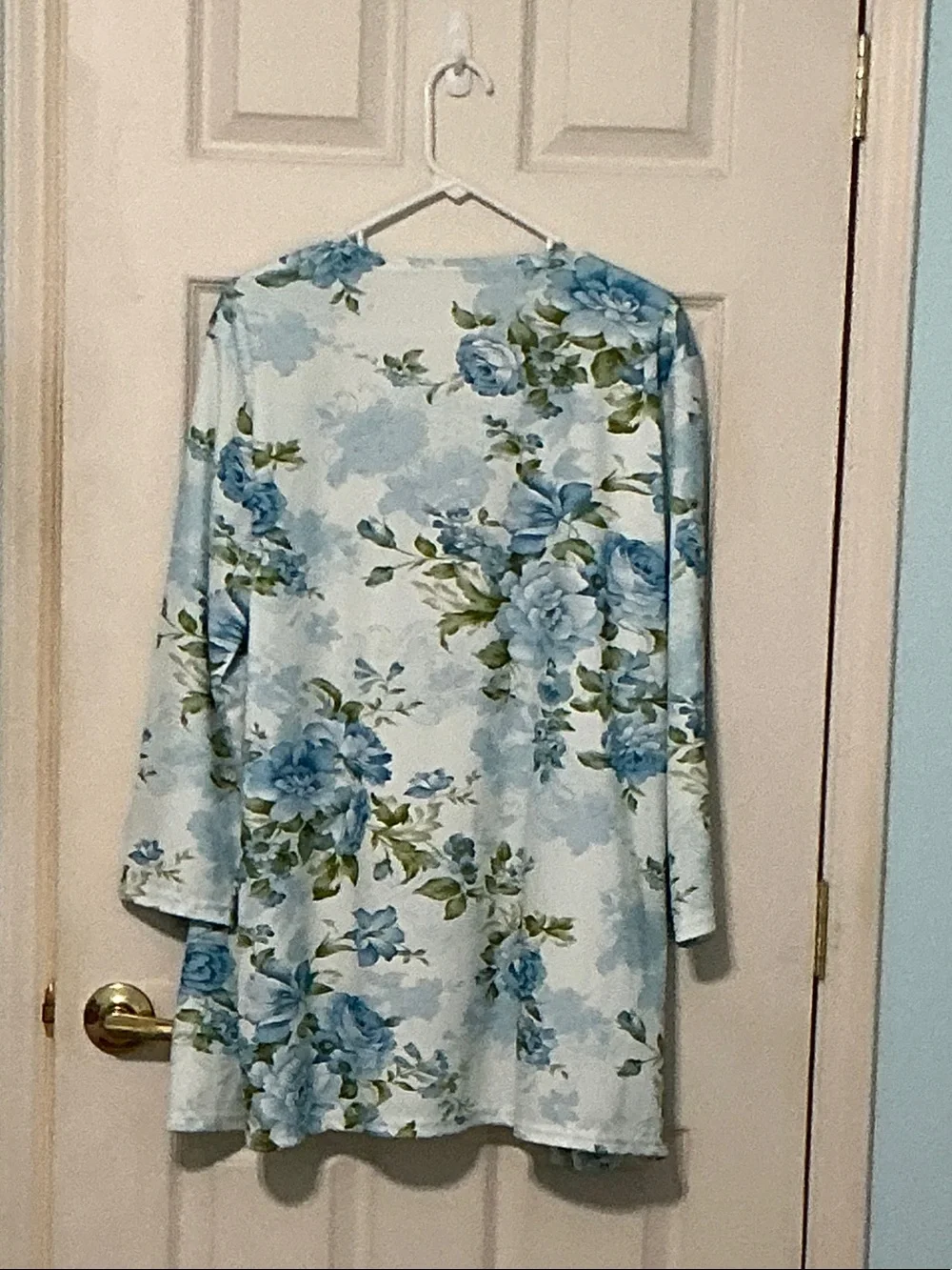 Floral Blue Two-Piece Women’s Top Set